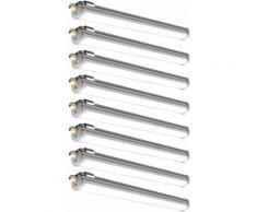 Etc-shop - 8x lumière de baignoire à LED lampe de sous-sol lumière éclairage de pièce humide 18W