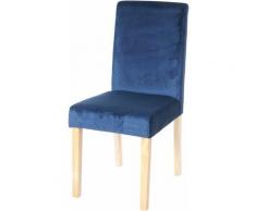 Chaise de salle à manger Littau, chaise de cuisine, velours ~ essence, pieds clairs