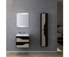 Meuble de salle de bain simple vasque URBINO 600 Scandinave et Noir