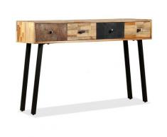 Helloshop26 - Buffet bahut armoire console meuble de rangement teck massif de récupération 120 cm