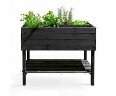 Carré potager rectangulaire sur pied 100 x 50 x 80 cm Topi - Gris