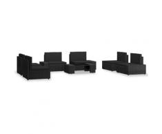 Asupermall - Salon de jardin 7 pcs Resine tressee Noir
