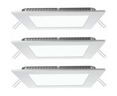 3x LED plafonniers encastrés salle à manger spots en aluminium grille lampes blanc
