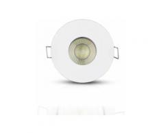 Plafond Rond Aluminium GU10 Blanc Mat pour Spot LED - 3611