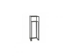 Set de 2 Sellettes Gigognes en Métal Noir - Noir