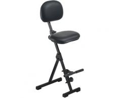 Certeo - Assis-debout - hauteur réglable de 550 à 900 mm, avec repose-pieds - habillage similicuir