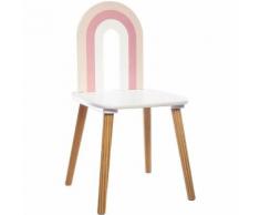 Chaise pour enfant arc en ciel rose