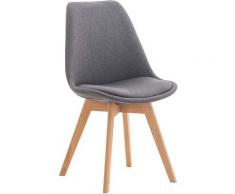 Chaise de salle à manger / cuisine Linares gris Tissu