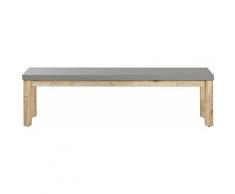Beliani - Banc de jardin en fibre-ciment gris / bois acacia clair 160 cm OSTUNI