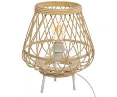 Lampe Trépied en Bambou et Métal H 31 cm - Atmosphera