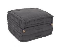 Futon pliable en coton 180 cm - Gris anthracite