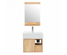 Meuble de salle de bain : vasque, meuble sous-vasque et miroir EVAN