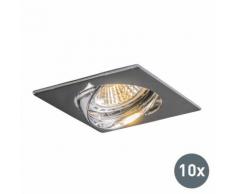 QAZQA edu - Spot encastrable Moderne - 1 lumière - L 90 mm - Chrome - Moderne - Éclairage intérieur