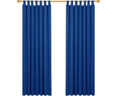 Deconovo Lot de 2 Rideaux Occultant Isolant Thermiques Salon à Pattes, Taille Moyenne, 140x210 cm,