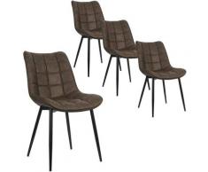 WOLTU 4X Chaise de Salle à Manger. Chaise de Cuisine. Assise rembourrée en Similicuir épais. Pieds
