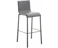 CLP - Tabouret Avola cuir plat B78 gris