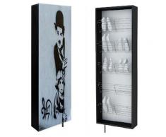 SWIVBOX | Armoire à chaussures avec porte pivotante 190x63.6x18 cm | 5 étagères en acier |