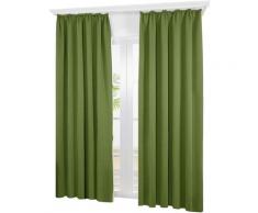 Deconovo - Lot de 2 Rideaux Occultants Galon Fronceur, 140x160 cm, Vert d'herbe - Vert d'herbe