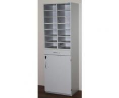 OFFICE AKKTIV Bloc multicases, modèle étroit - h x l x p 1864 x 615 x 440 mm, 14 casiers format A4