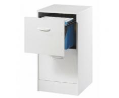Beaux Meubles Pas Chers - Classeur 2 tiroirs dossiers suspendus blanc Matha H77 cm