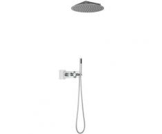 Hudson Reed - Kit de Douche à Encastrer avec Pommeau Plafonnier Ø40CM et Douchette - Gamme Mirage