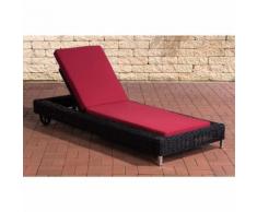 Lit de soleil exclusif Rosso 5 mm rond/noir Rouge rubin