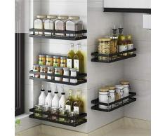 Triomphe - 1 pièce Étagère à Épices Porte Adhésif Acier Inoxydable Mural Convient pour Cuisine