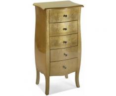Versa Cagliari Commode pour Rangement, Chiffonnier, 100x36x48cm - Doré
