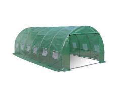 Serre de jardin tunnel 18m² en polyéthylène Romarin, serre maraichère