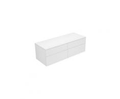 Buffet Keuco Edition 400 31767, 4 tiroirs, 1400 x 472 x 535 mm, Corps/Avant: Blanc Strucktur laqué