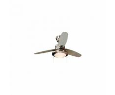 Ventilateur de plafond avec lumière Merced 112cm Chromé Gris Erable - HUNTER -