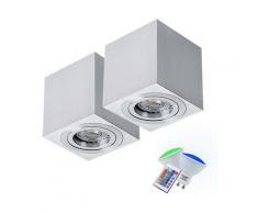 Etc-shop - Lot de 2 plafonniers lumières d'éclairage télécommande dans un ensemble comprenant des