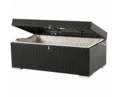 Coffre de rangement en resine tressee exterieur