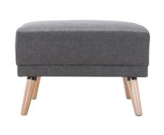 Pouf / repose pieds tissu ULLA - Gris anthracite
