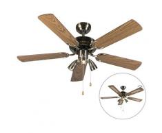 Ventilateur plafond bronze - Mistral 42 Qazqa Moderne Luminaire interieur Rond