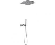 Hudson Reed - Kit de Douche à Encastrer avec Pommeau Plafonnier 40 x 40CM et Douchette - Gamme