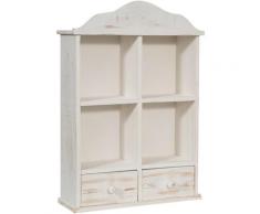 Vitrine En Bois Finition Blanc Antique L36Xpr12Xh54 Cm Style Shabby