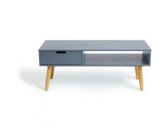 Lifa Living - Meuble TV scandinaves 100x40x40 cm bois et métal, meuble télévision bas et design