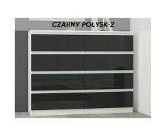 FIRA W2 | Commode contemporaine 140x40x98 | 8 tiroirs | Meuble de rangement style scandinave Buffet