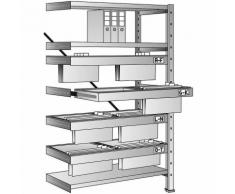 Rayonnage emboîtable pour dossiers suspendus - hauteur 1920 mm, châssis à 2 rangées - rayonnage