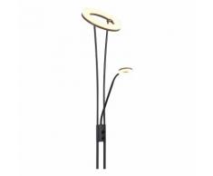 Lampadaire Design noir LED incl.- Divine Qazqa Moderne Luminaire avec variateur interieur Rond