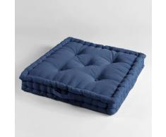 Douceur D'intérieur - Coussin de sol 60 x 60 x 10 cm coton uni pacifique Indigo