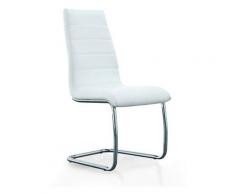 Ventemeublesonline - CHAISE TAPISSÉE PATIN BLANC 52 CM. X 48 CM. X 99 CM.