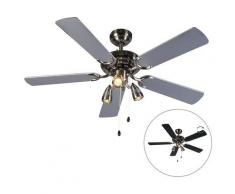 Ventilateur de plafond gris - Mistral 42 Qazqa Moderne Luminaire interieur Rond