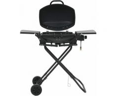 Barbecue au gaz portatif avec zone de cuisson Noir