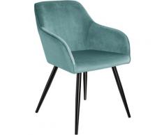Chaise MARILYN Effet Velours Style Scandinave - chaise de salle à manger, chaise de cuisine, chaise