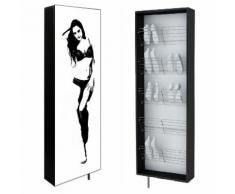 SWIVBOX | Armoire pivotante à chaussures 190x63.6x18cm | 5 étagères 15 paires | Impression UV |