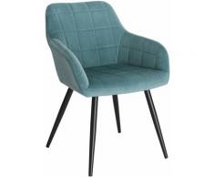 Woltu - Chaise de salle à manger siège bien rembourré en velours. Chaise de cuisine. pieds en