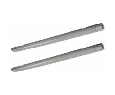 Lot de 2 plafonniers LED 36W baignoires lampes tubes spots étanche à l'humidité lumière du jour IP65