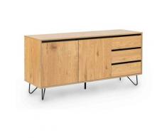 Deco In Paris - Buffet enfilade avec 3 tiroirs et 2 portes en bois DARINA